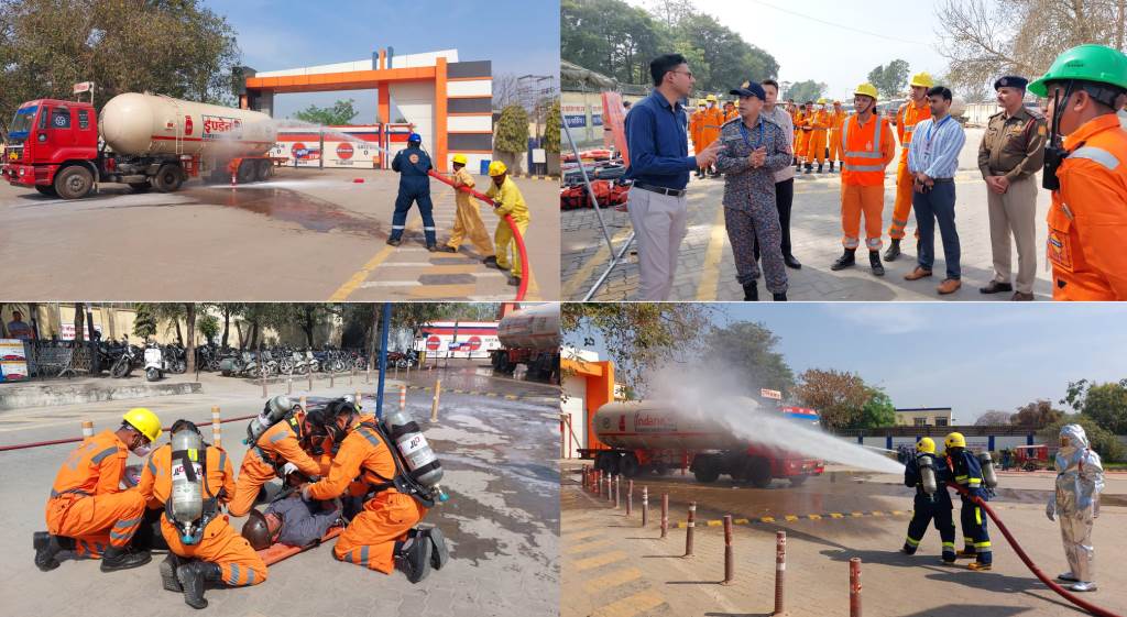 Mock drill conducted at IOCL LPG bottling plant Raipur Sahodan
